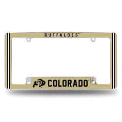 Colorado Buffaloes Classic 12" x 6" Chrome All Over Automotive License Plate Frame