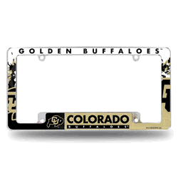 Colorado Buffaloes Primary 12" x 6" Chrome All Over Automotive License Plate Frame for Car/Truck/SUV