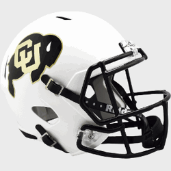 Colorado Buffaloes Speed Full Size Replica Football Helmet Matte White