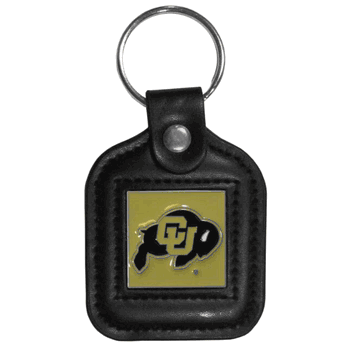 Colorado Buffaloes Square Leatherette Key Chain