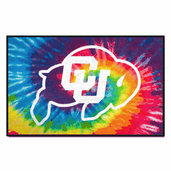Colorado Buffaloes Tie Dye Starter Mat Accent Rug - 19in. x 30in.