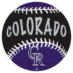 Colorado Rockies 12" Baseball Cutout Sign with City Name