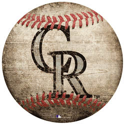Colorado Rockies 12" Baseball Shaped Sign