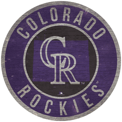 Colorado Rockies 12 in. Circle w/ State Sign
