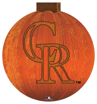 Colorado Rockies 12 in. Halloween Pumpkin Sign