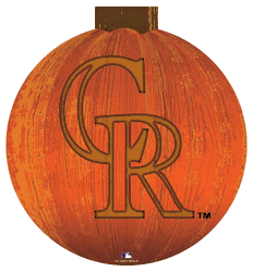 Colorado Rockies 12 in. Halloween Pumpkin Sign