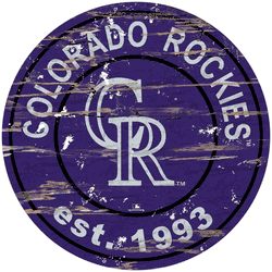 Colorado Rockies 24" Est. Date Round Sign