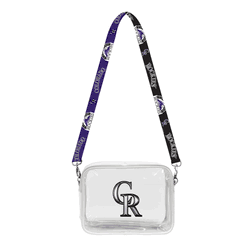 Colorado Rockies 3D Logo Clear Fanny Fan Purse