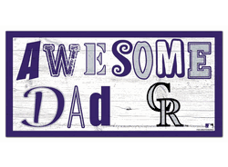 Colorado Rockies Awesome Dad 6x12 Sign