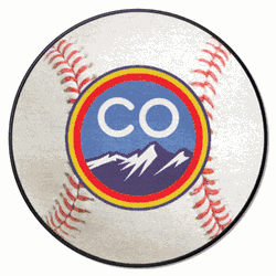 Colorado Rockies Baseball Rug - 27in. Diameter