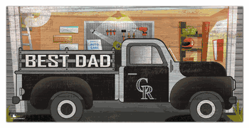 Colorado Rockies Best Dad Truck 6x12 Sign