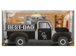 Colorado Rockies Best Dad Truck 6x12 Sign