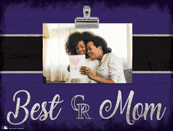 Colorado Rockies Best Mom with Stripe Clip Frame