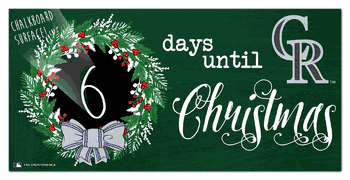 Colorado Rockies Chalk Christmas Countdown 6x12 Sign