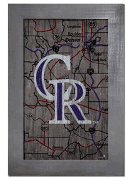Colorado Rockies City Map 11x19 Sign