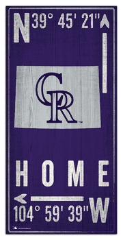 Colorado Rockies Coordinate 6x12 Sign