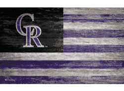Colorado Rockies Distressed Flag 11x19
