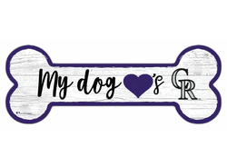Colorado Rockies Dog Bone 6x12 Sign