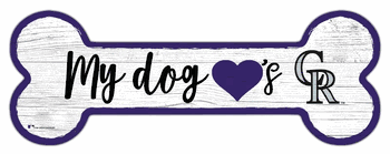 Colorado Rockies Dog Bone 6x12 Sign