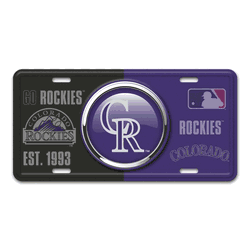 Colorado Rockies Embossed Metal License Plate