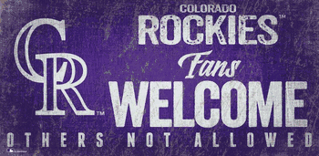 Colorado Rockies Fans Welcome 6x12 Sign