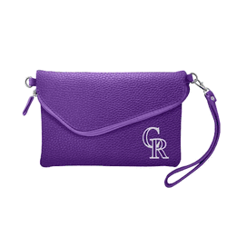 Colorado Rockies Fold Over Crossbody Pebble Purple