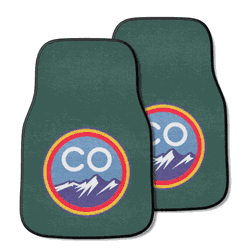 Colorado Rockies Front Carpet Car Mat Set - 2 Pieces