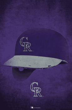 Colorado Rockies Ghost Helmet 17x26