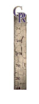 Colorado Rockies Growth Chart Sign 6x36