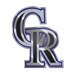 Colorado Rockies Heavy Duty Aluminum Embossed Color Emblem