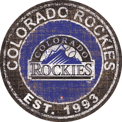 Colorado Rockies Heritage Logo Round Sign