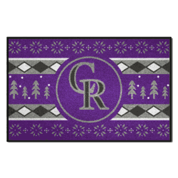 Colorado Rockies Holiday Sweater Starter Mat Accent Rug - 19in. x 30in.