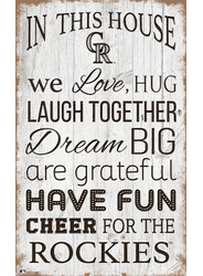 Colorado Rockies In This House 11x19 Sign