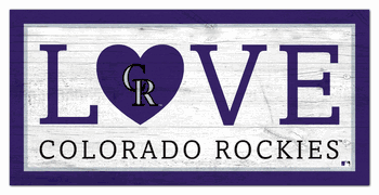 Colorado Rockies Love 6x12 Sign