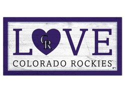 Colorado Rockies Love 6x12 Sign
