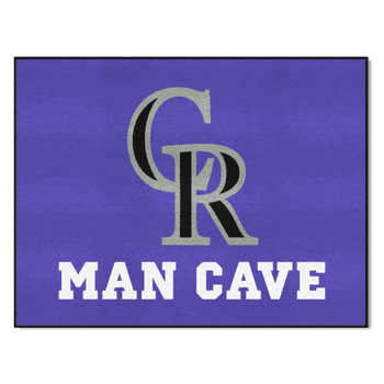 Colorado Rockies Man Cave All-Star Rug - 34 in. x 42.5 in.