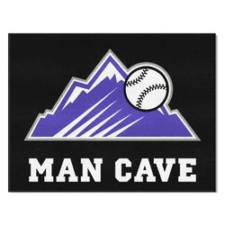 Colorado Rockies Man Cave All-Star Rug - 34 in. x 42.5 in.