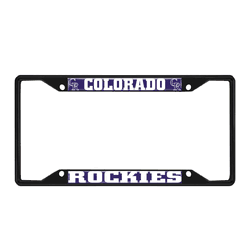 Colorado Rockies Metal License Plate Frame Black Finish