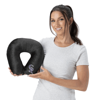 Colorado Rockies MLB Black Neck Pillow