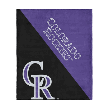 Colorado Rockies MLB Halftone Silk Touch Throw Blanket 46x60 inches