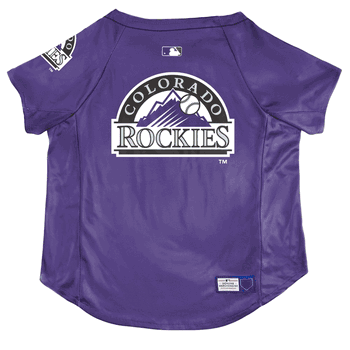 Colorado Rockies Pet Stretch Jersey  - Medium