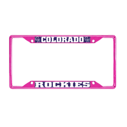 Colorado Rockies Pink Metal License Plate Frame - 6.25"x12.25"