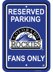 Colorado Rockies Plastic Parking Sign