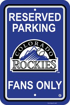 Colorado Rockies Plastic Parking Sign