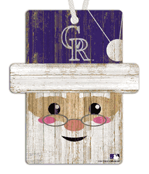 Colorado Rockies Santa Ornament