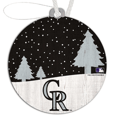 Colorado Rockies Snow Scene Ornament