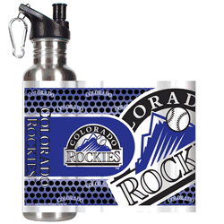 Colorado Rockies Stainless Steel Water Bottle with Hi-Def Metallic Graphics