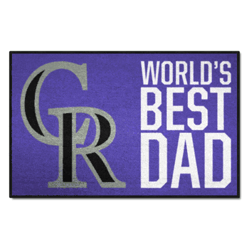 Colorado Rockies Starter Mat Accent Rug - 19in. x 30in. World's Best Dad Starter Mat