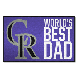 Colorado Rockies Starter Mat Accent Rug - 19in. x 30in. World's Best Dad Starter Mat