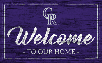 Colorado Rockies Team Color Welcome 11x19 Sign